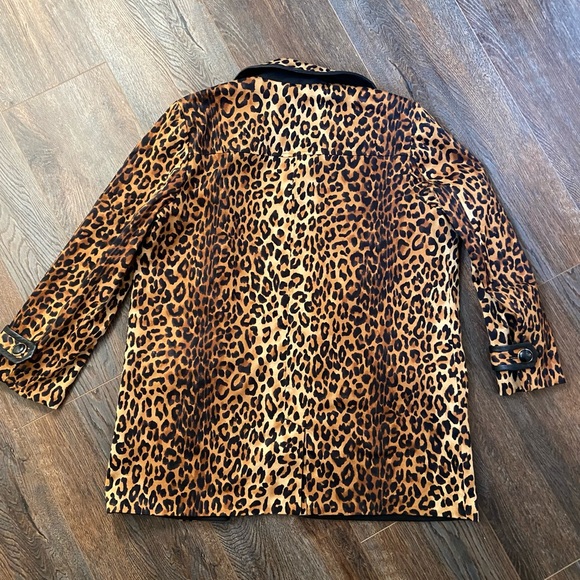 Jones New York reversible animal print and black coat - Picture 7 of 12